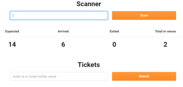 How to scan tickets using a USB scanner