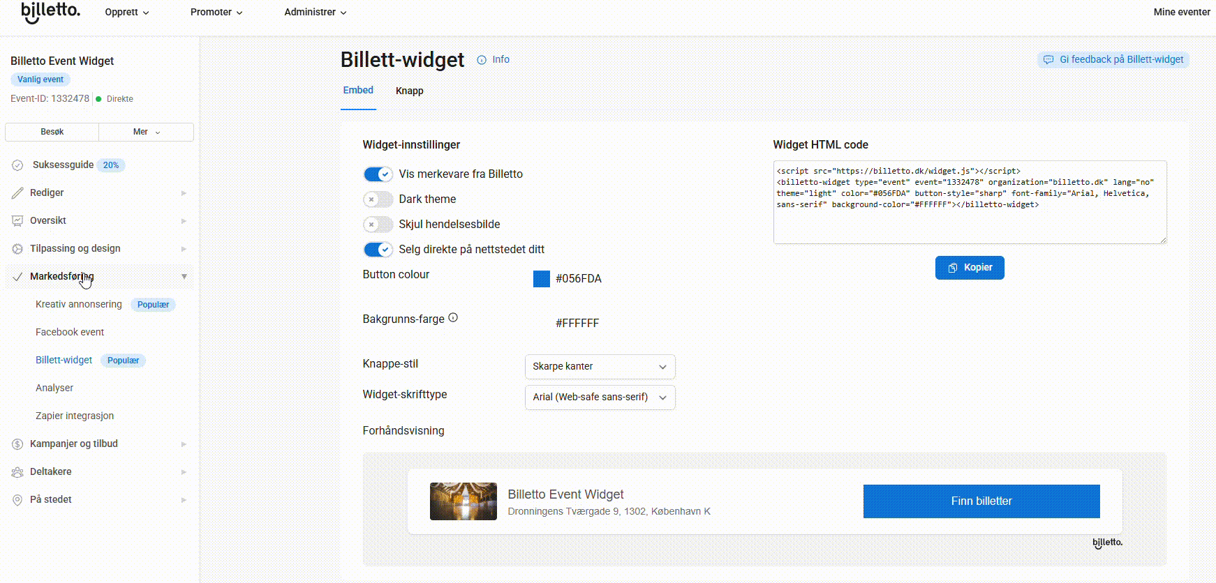 Optagelse En knap  NO
