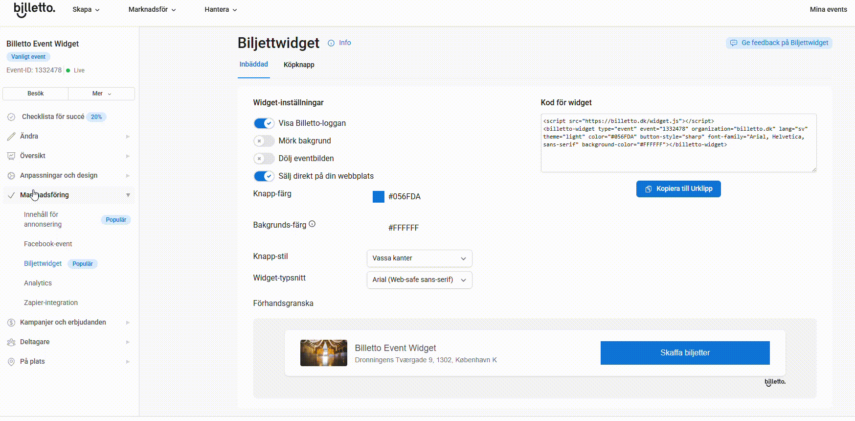 Optagelse En knap SE