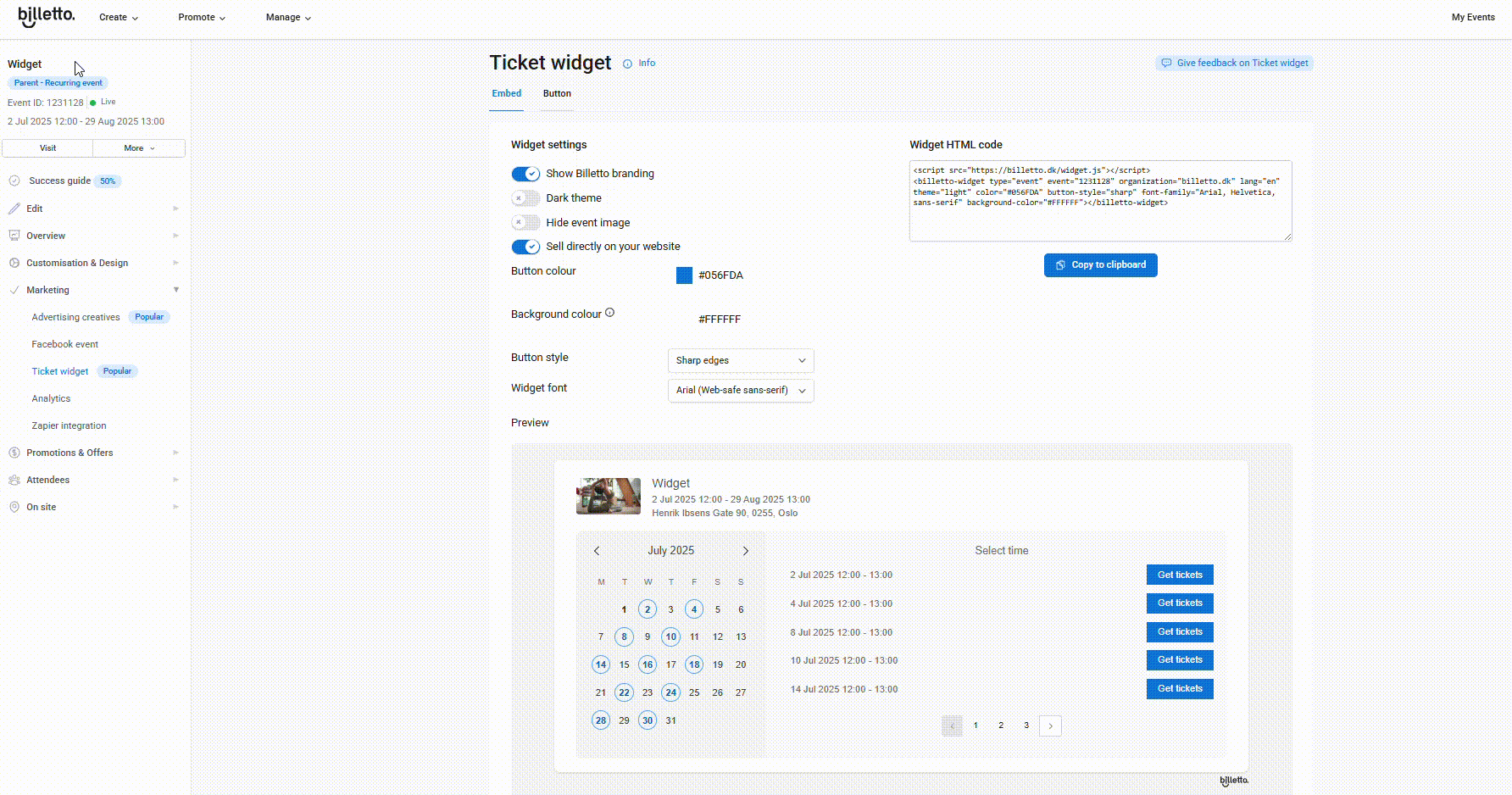 Optagelse Widget Reccuring ENG
