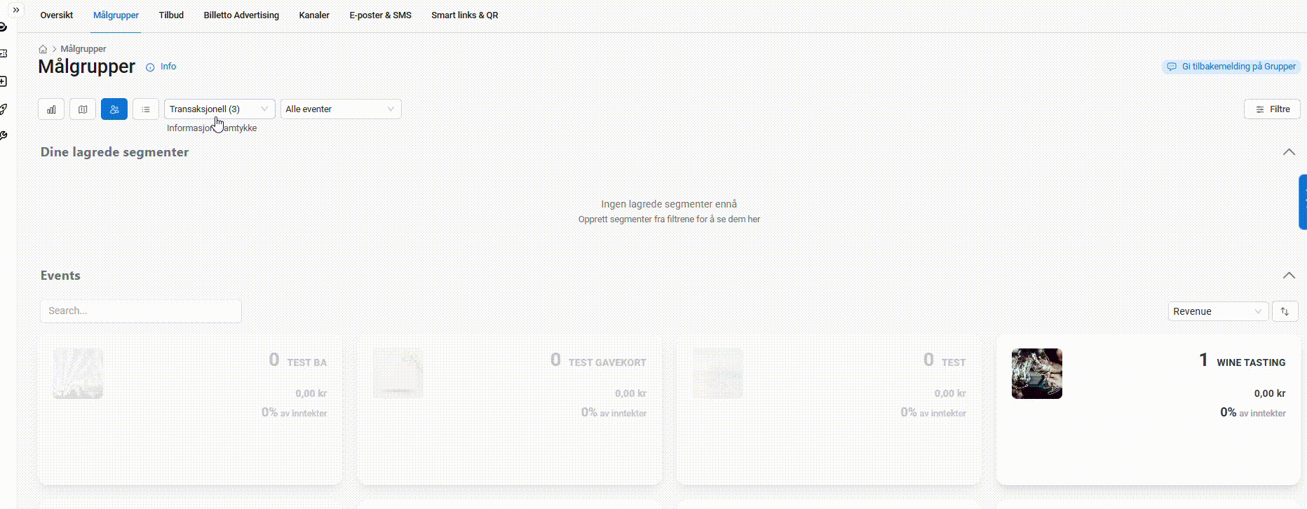 Optagelse segment NO