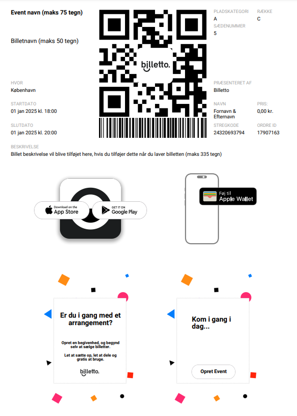 new ticket layout dk seating